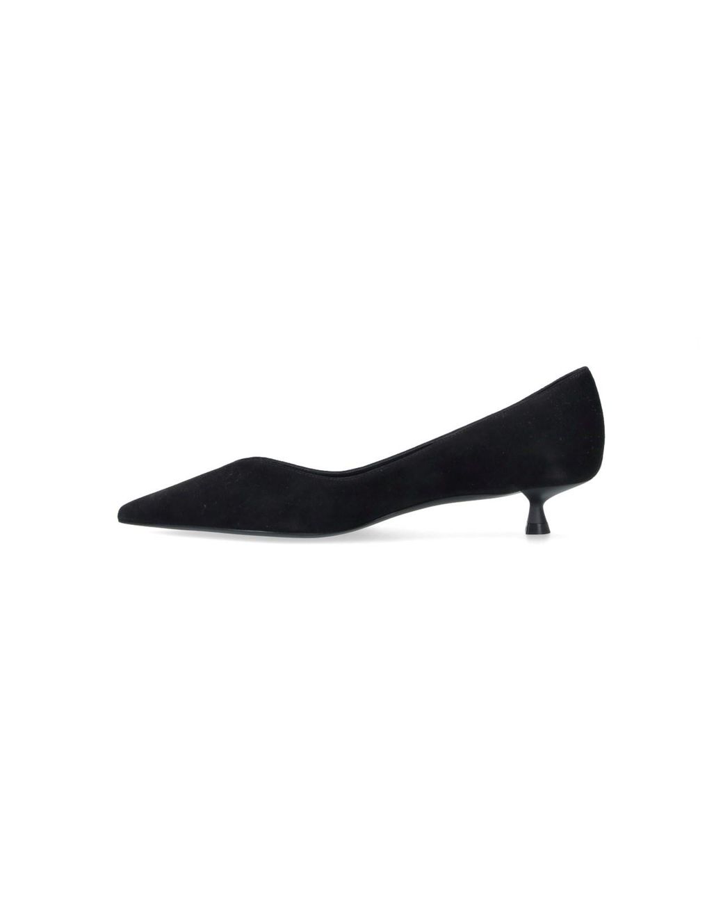 Stuart Weitzman Black Eva 35 Goat Leather Pumps