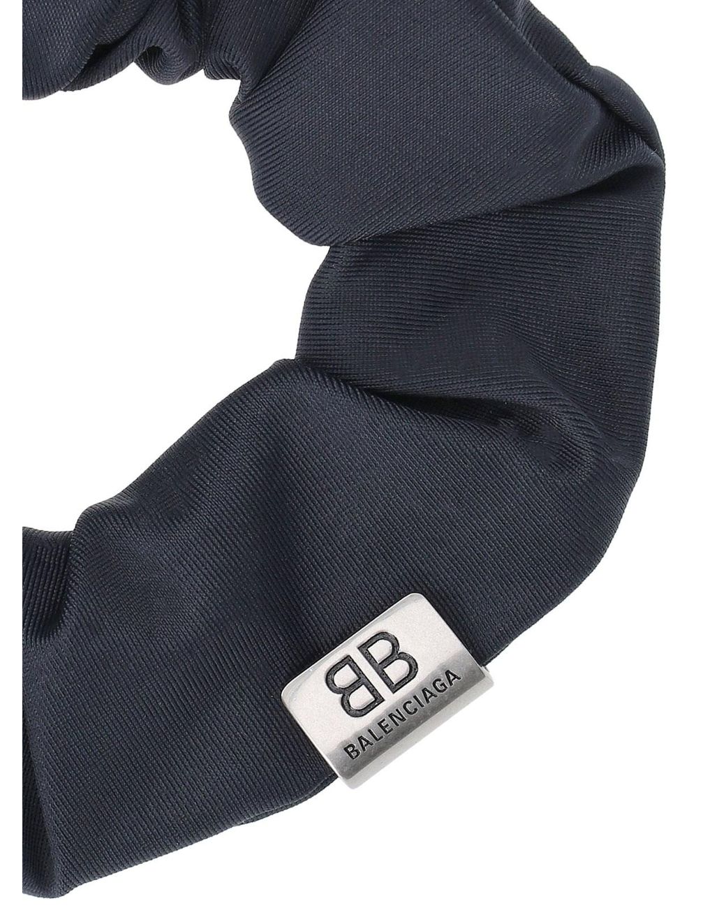 Balenciaga Blue Logo-Detail Hair Scrunchie