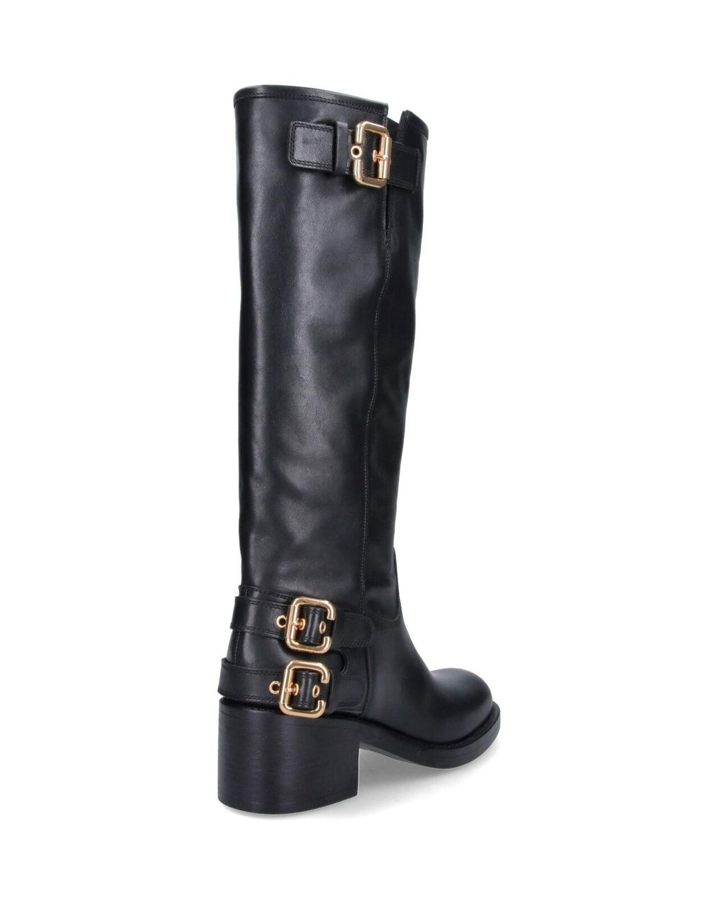 Chloé Black Calf Leather Boots