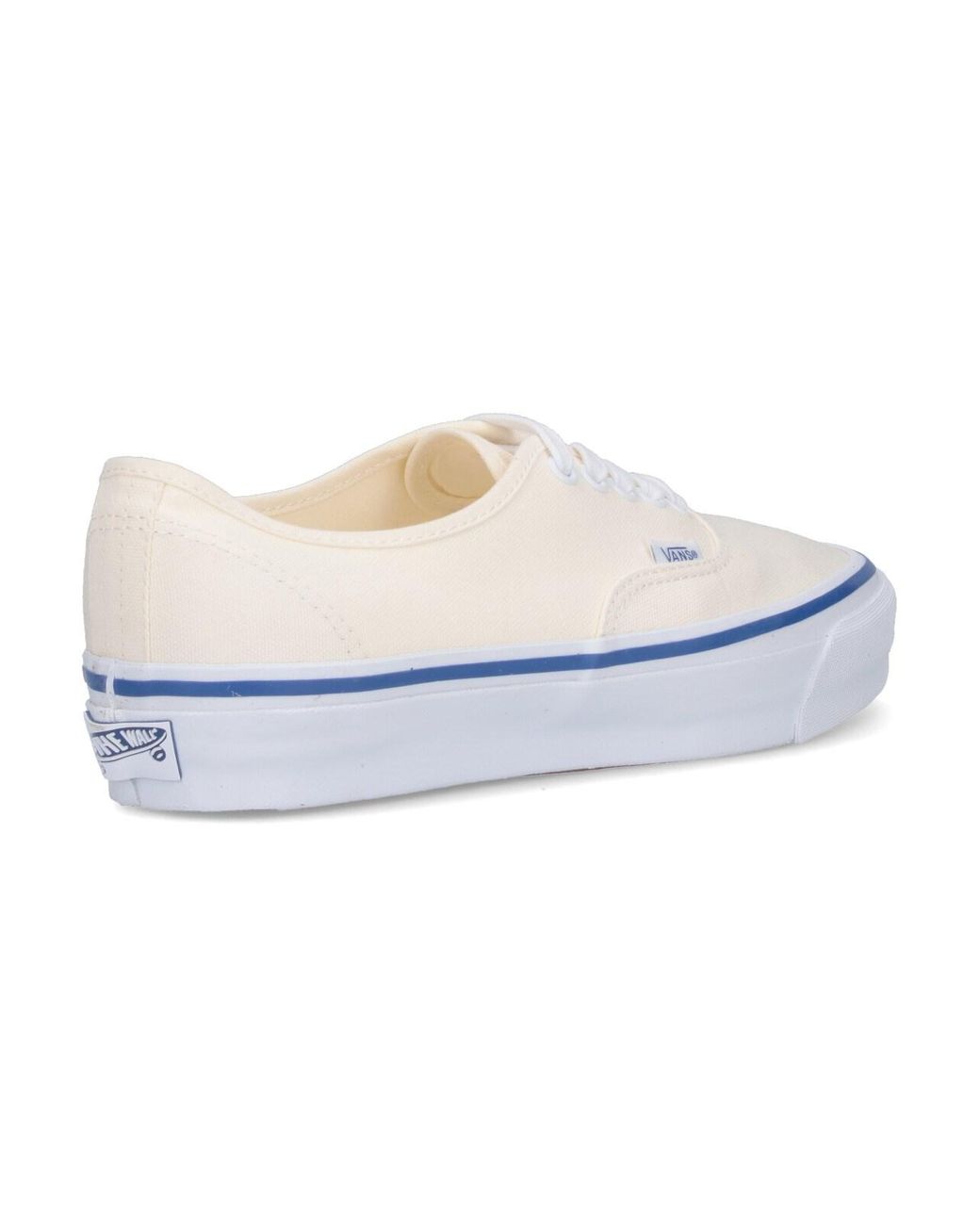 Vans White Low-Top Canvas Lace-Up Sneaker