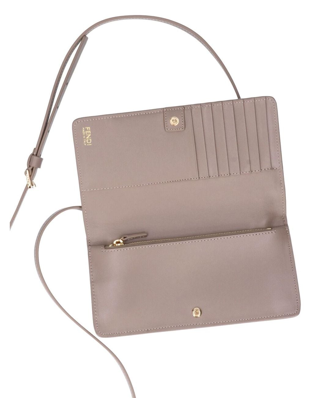 Fendi Gray Wallet On A Chain "Peekaboo"