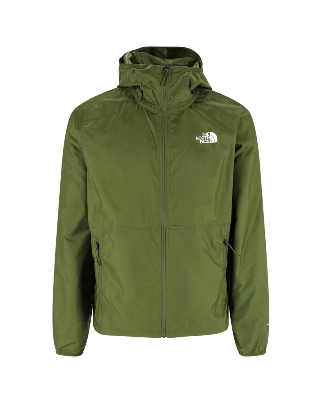 The North Face Green Hooded Windbreaker Jacket for men