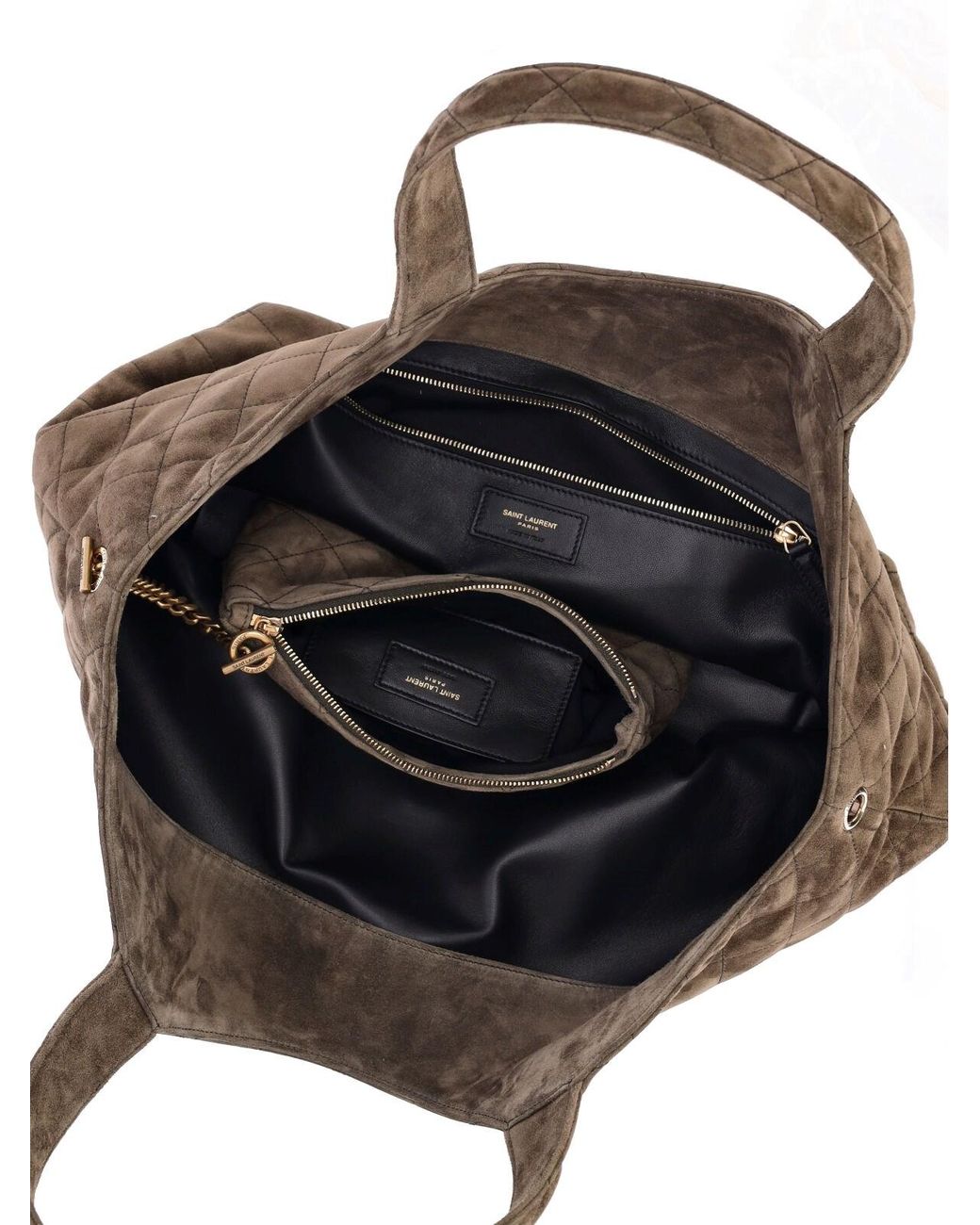 Saint Laurent Brown Medium Tote Bag "Icare"