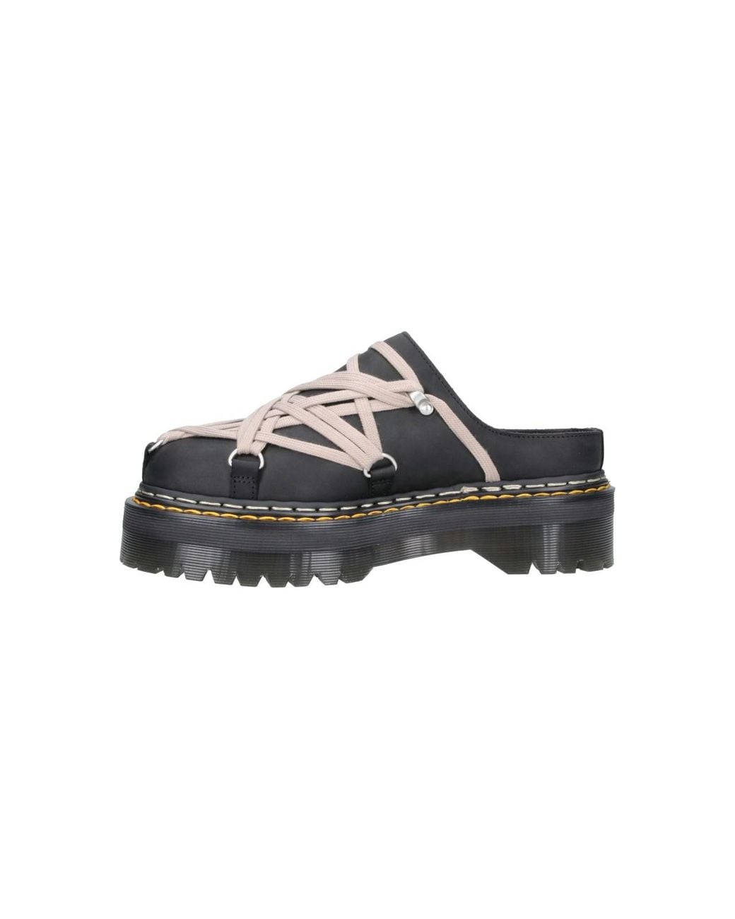 Rick Owens Black Mules "Megalace" for men