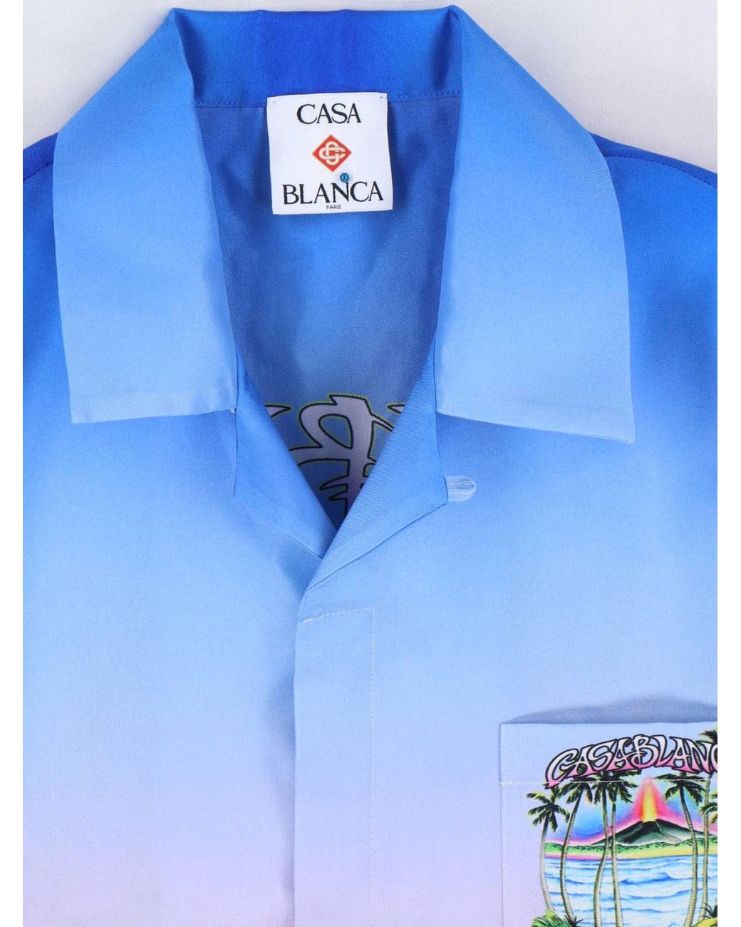 Casablanca Blue Shirts Silk for men