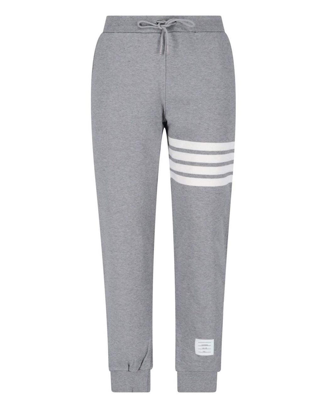 Thom Browne Gray '4-Bar' Track Pants for men