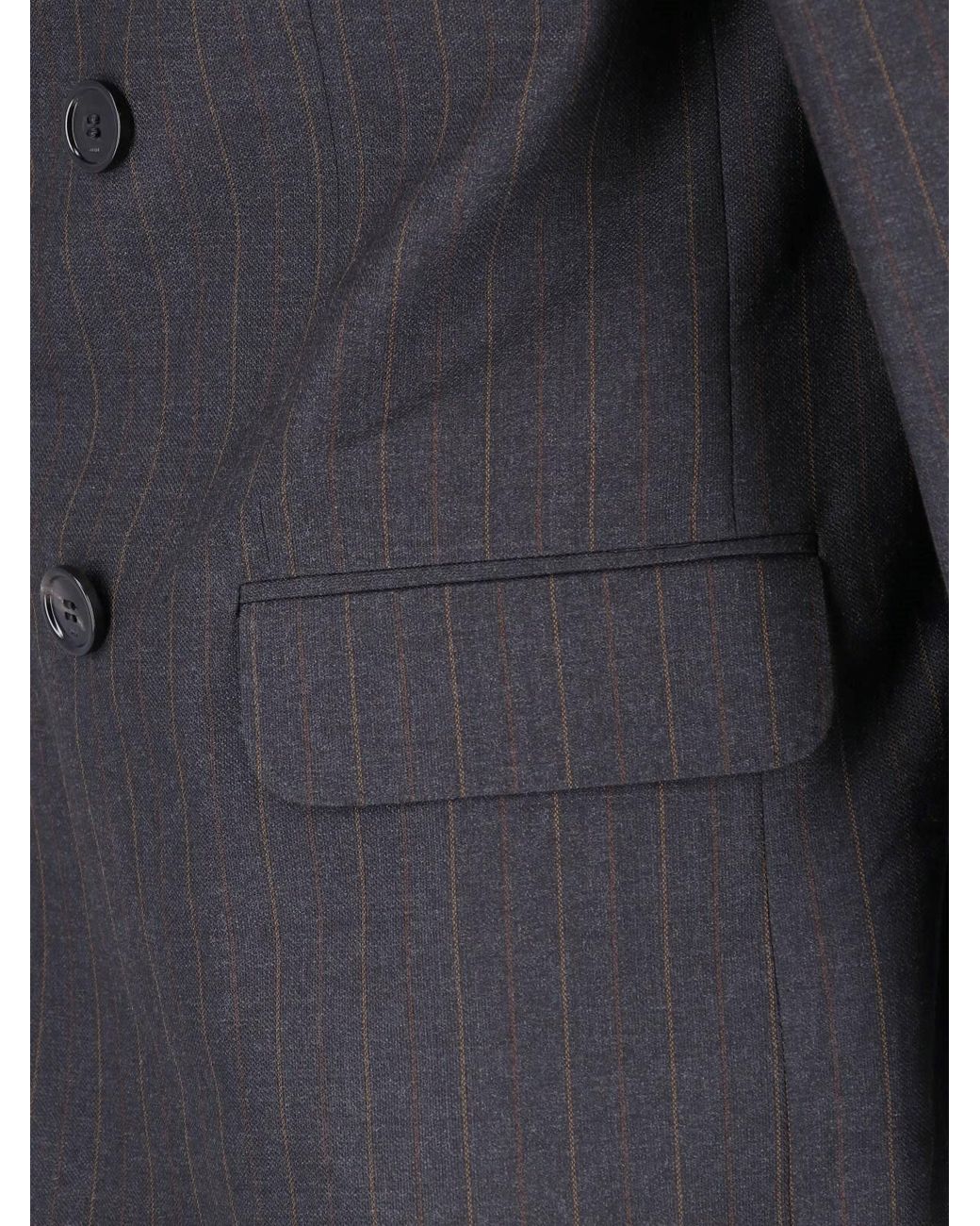 AMI Black Virgin Wool Blazer Jacket With Horn Buttons for men