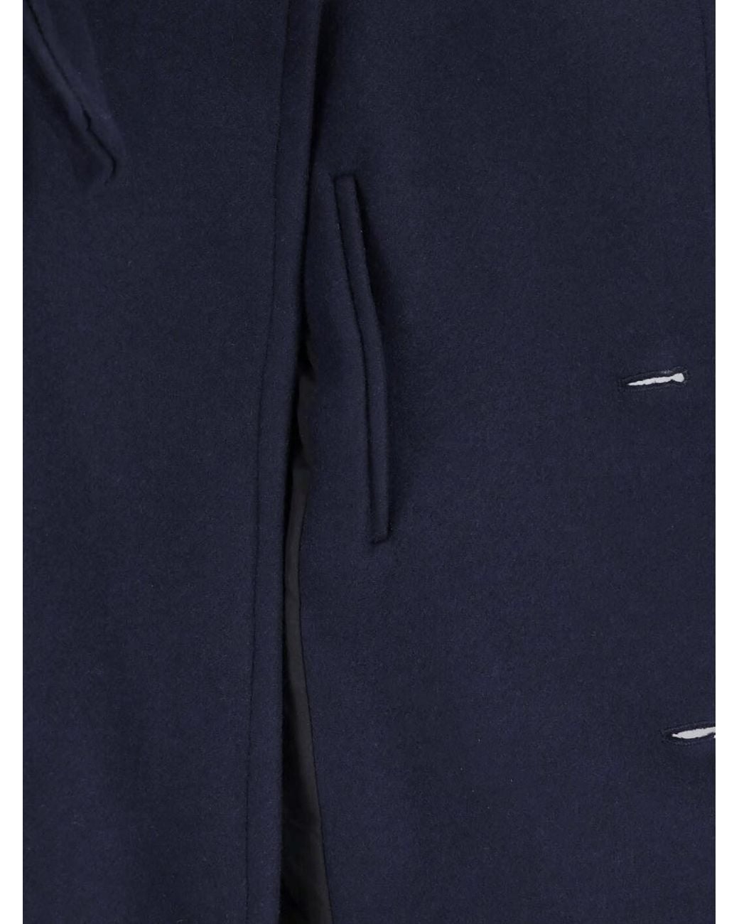 A.P.C. Blue Double-Breasted Coat “Andy” for men