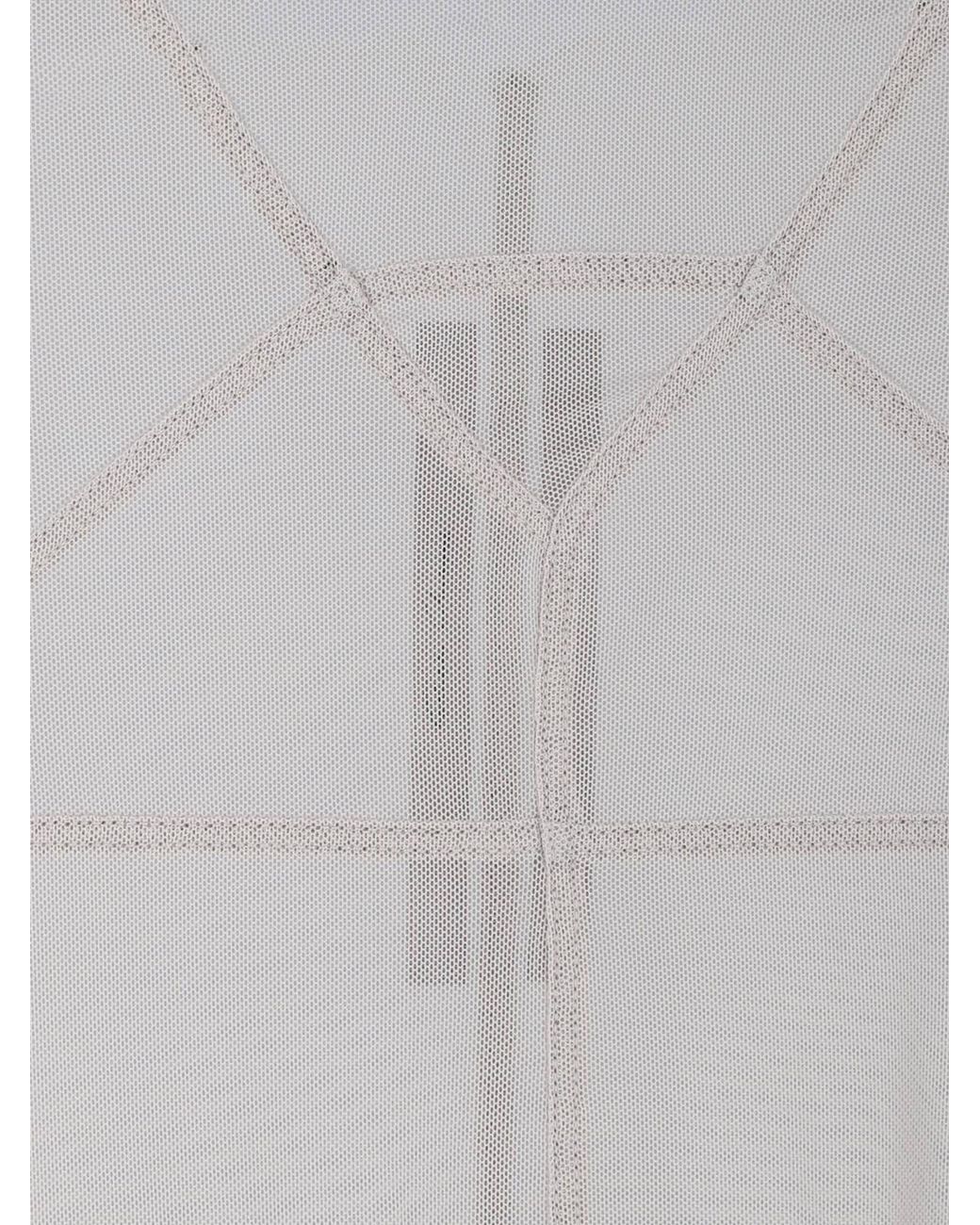Rick Owens White Maxi Dress "Temple"