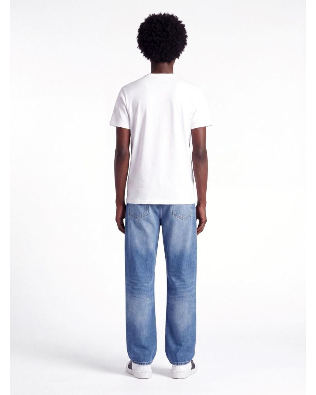 Moncler White T-Shirt Logo for men