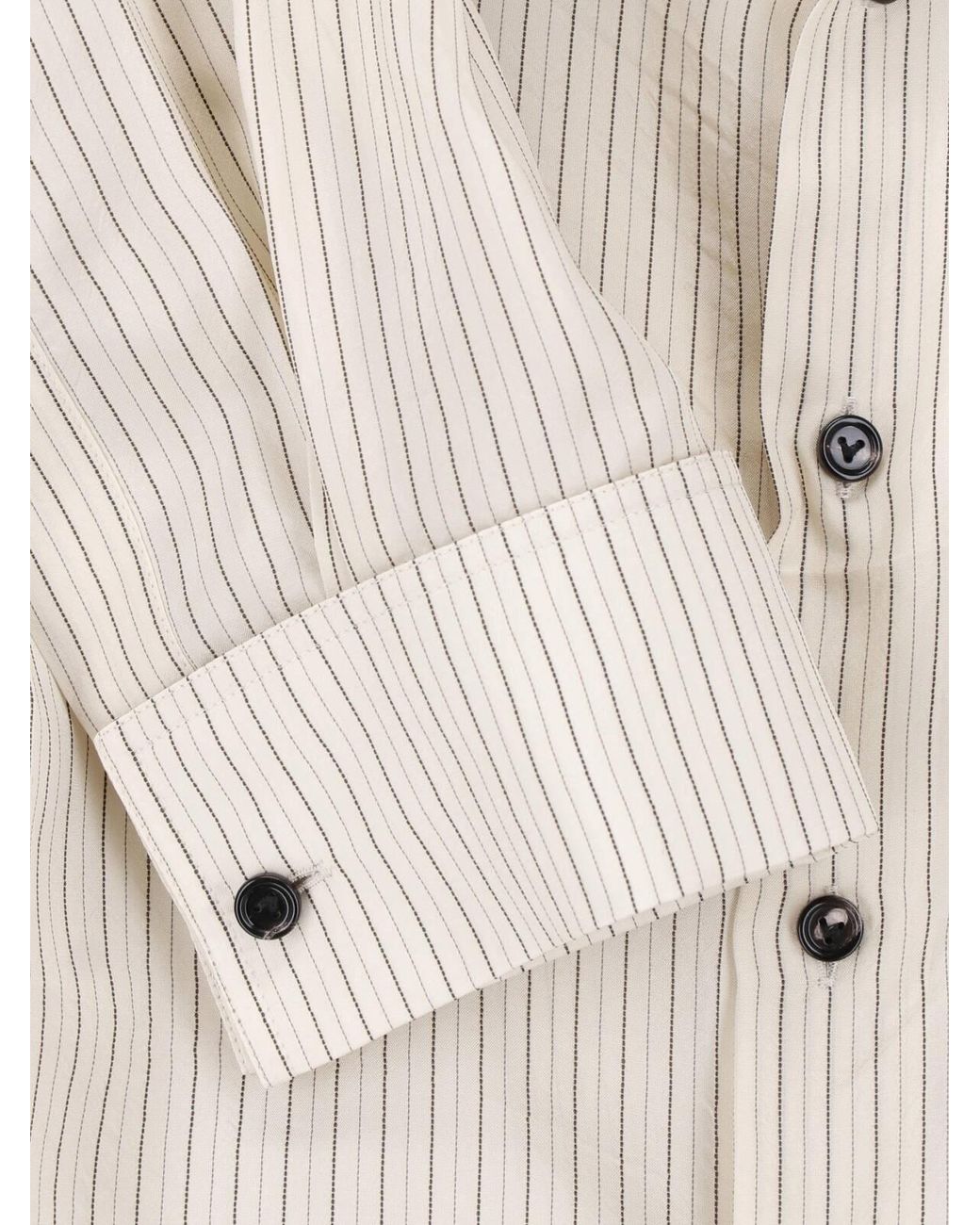Bottega Veneta White Striped Viscose Shirt