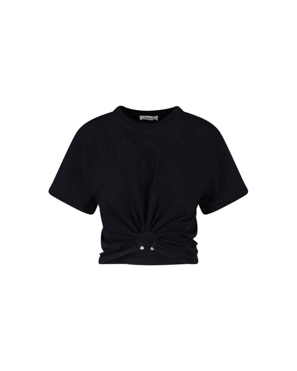 Rabanne Black T-Shirt "Piercing"