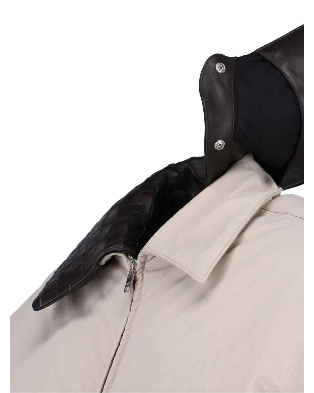 Bottega Veneta Gray Braided Down Jacket