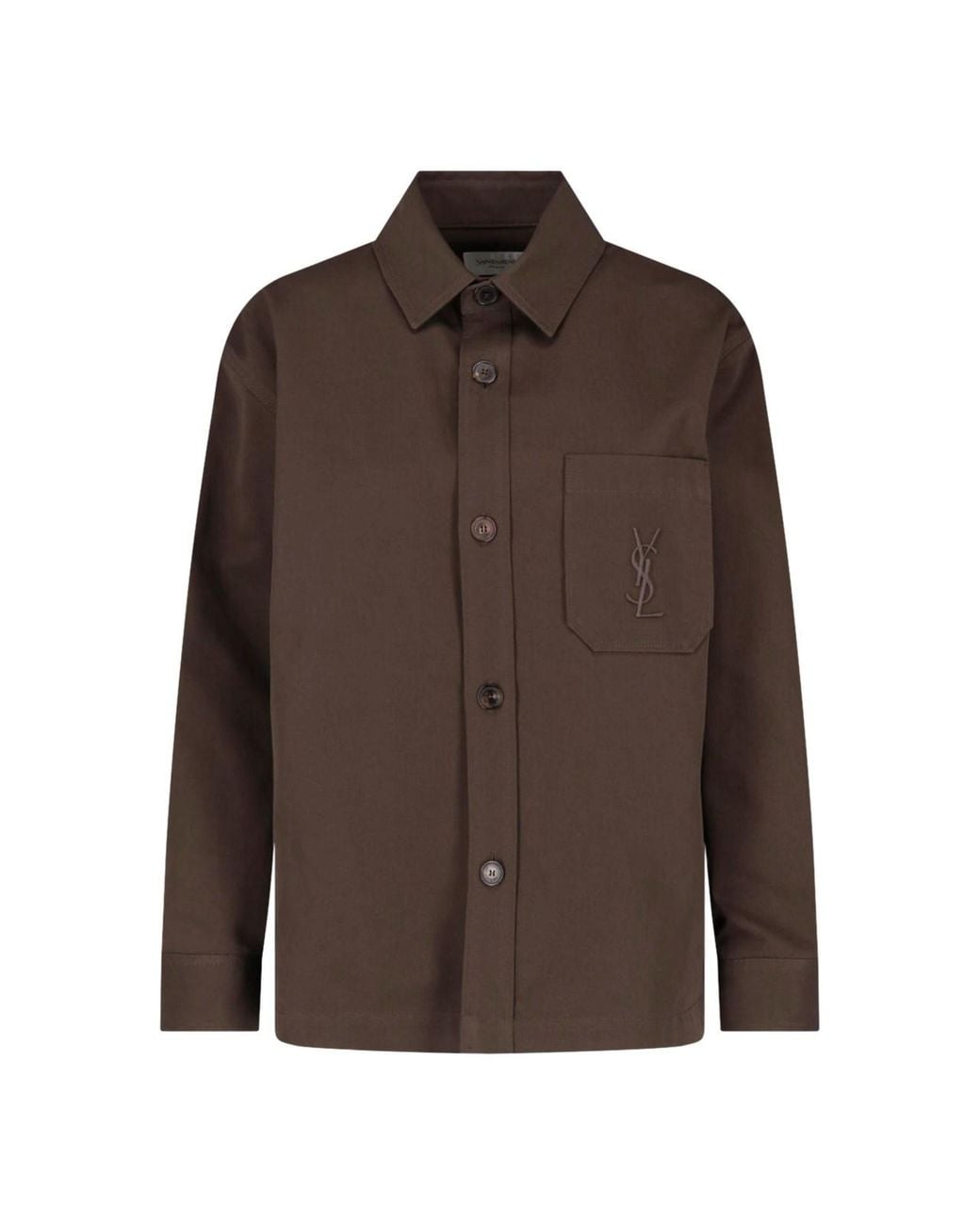 Saint Laurent Brown Shirt "Cassandre"