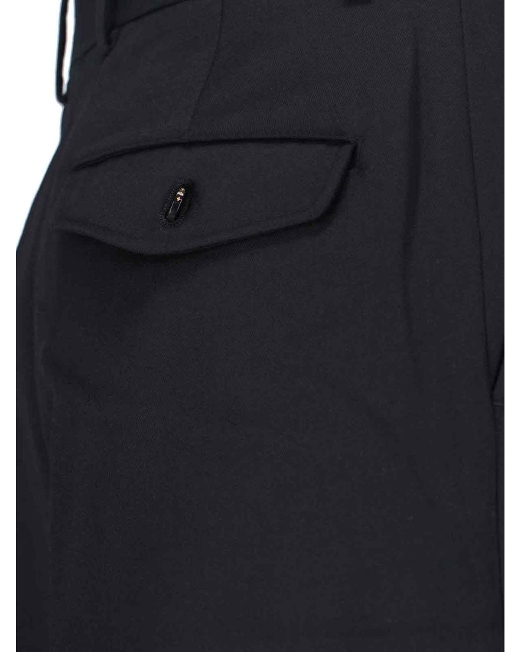 TONYWACK Blue Wool Blend Pants for men