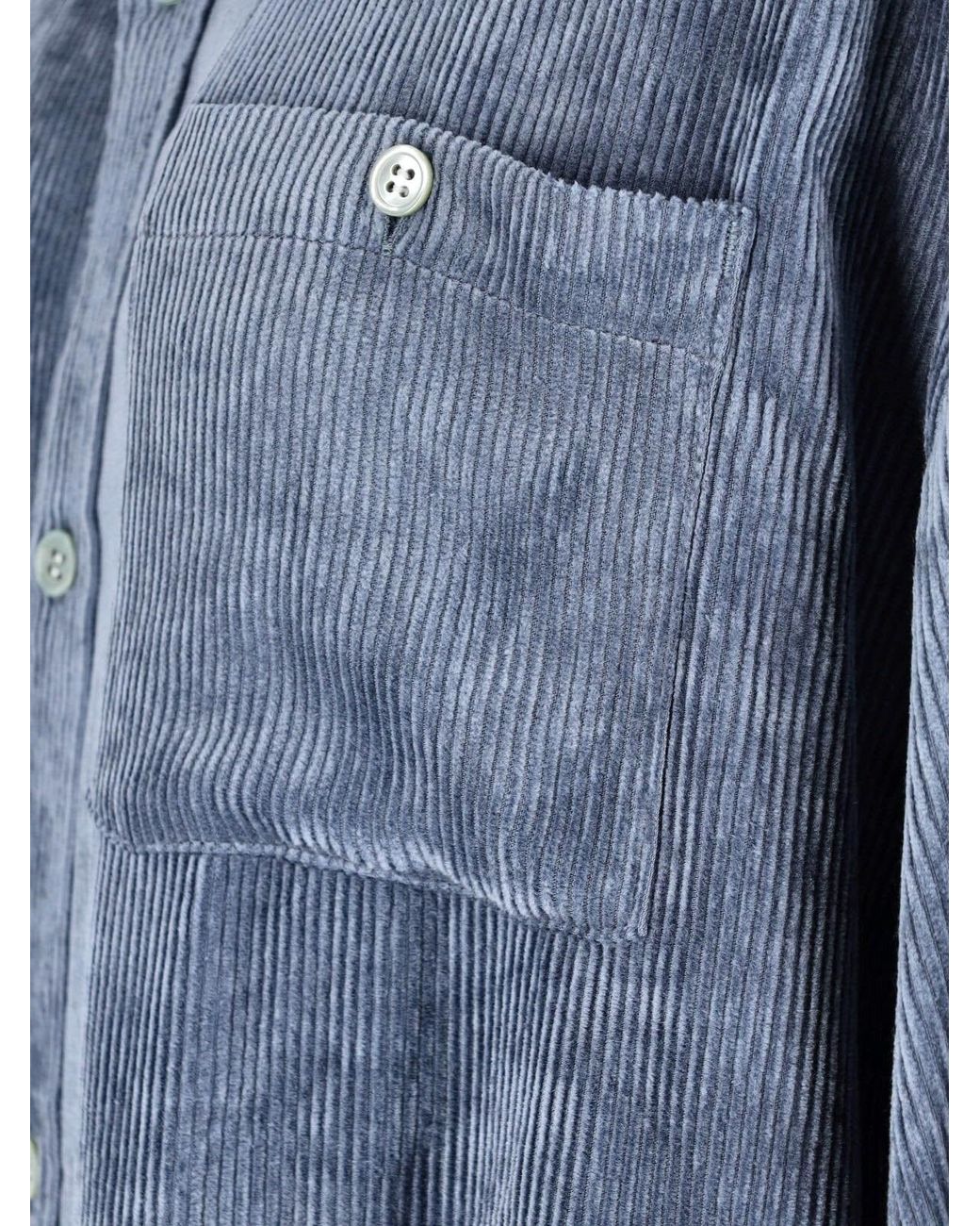 MYTHINKS Blue Corduroy Shirt