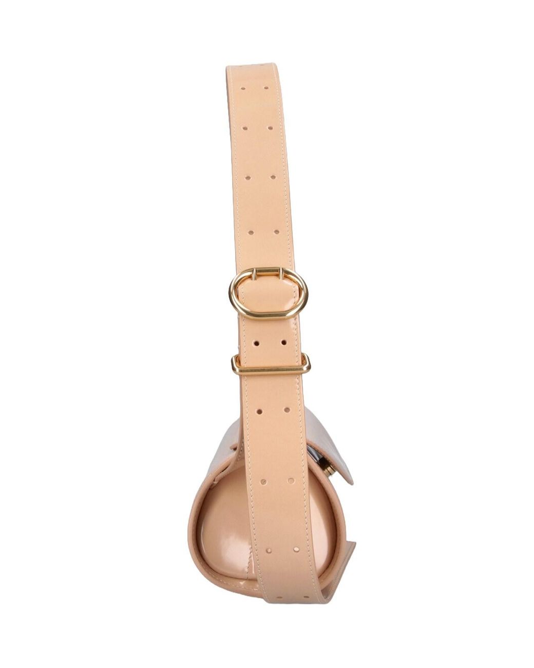 Jil Sander White Patent Leather Shoulder Bag