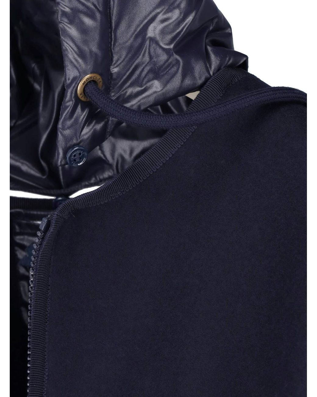 Moncler Blue Wool Blend Cape