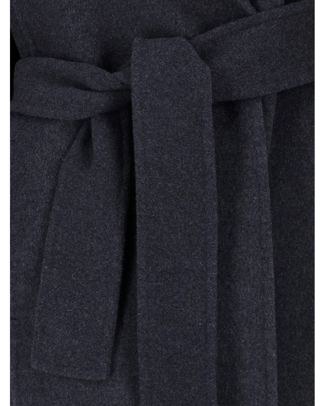 Khaite Blue Oversized Wool Wrap Coat
