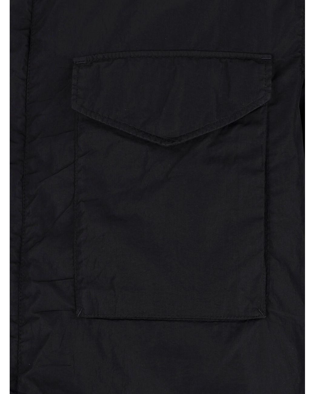 C P Company Black Logo Shirt Jacket for men