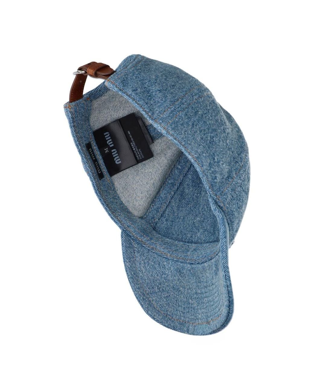 Miu Miu Blue Baseball Cap Logo