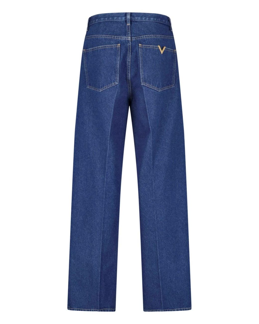Valentino Blue Straight Jeans “Vgold” for men