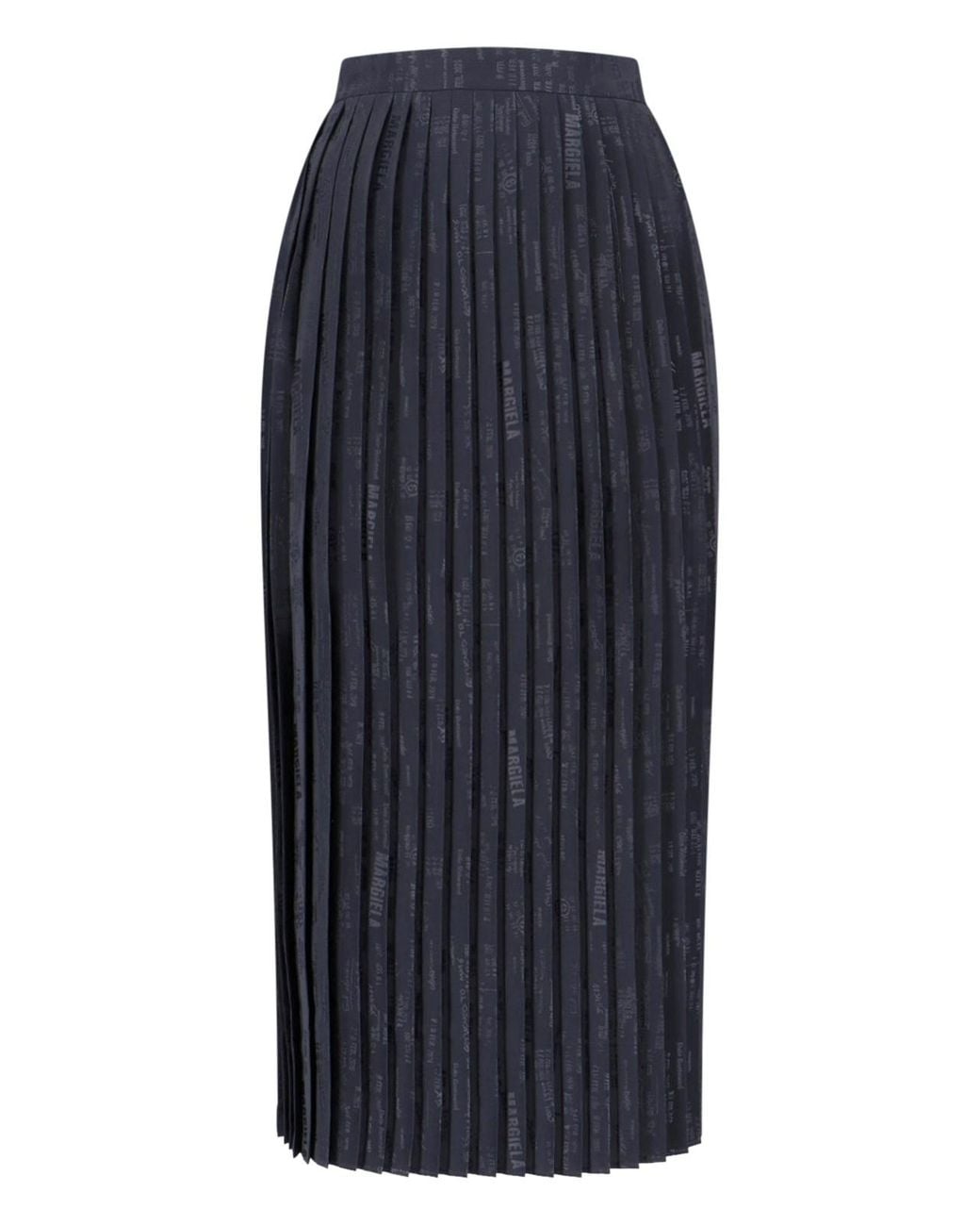 MM6 by Maison Margiela Blue Pleated Midi Skirt
