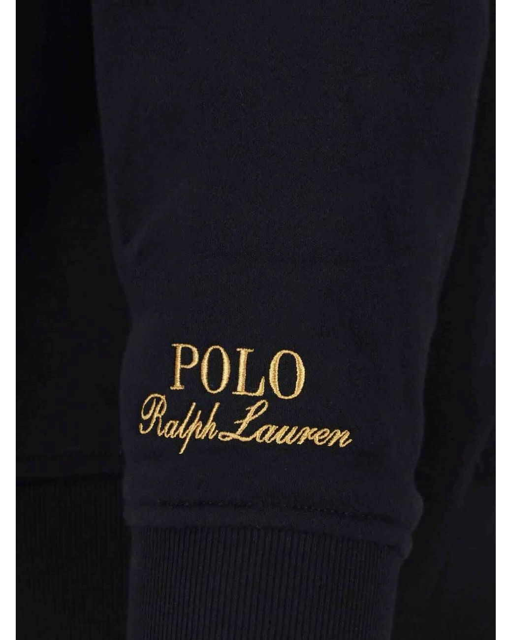Polo Ralph Lauren Black Rugby Sweatshirt “Big Pony” for men