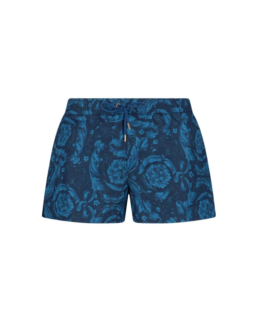 Versace Blue Barocco Swim Shorts for men