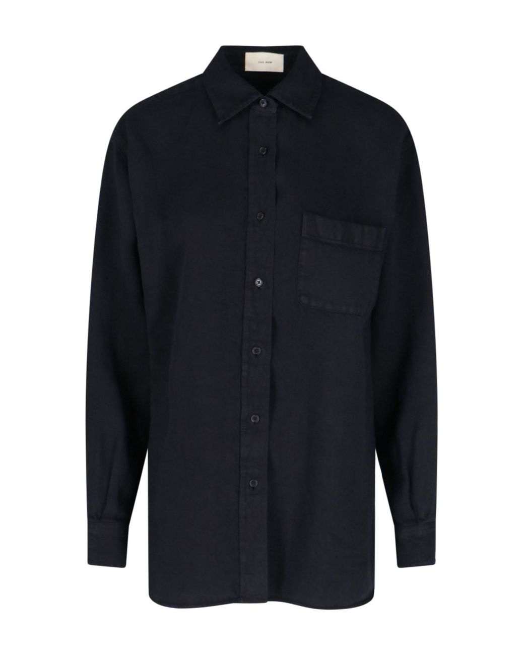 The Row Blue 'Nesson' Linen Denim Shirt