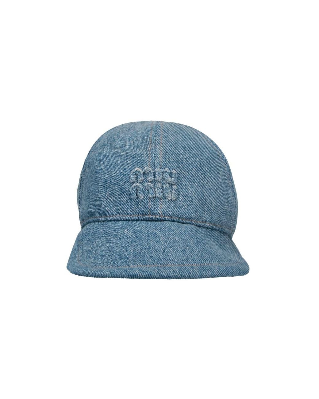 Miu Miu Blue Baseball Cap Logo