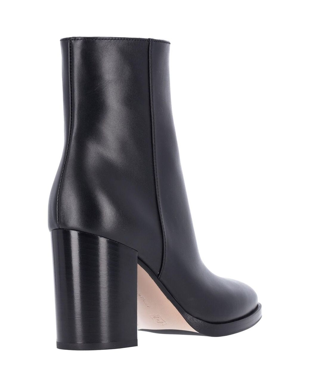 Gianvito Rossi Blue Leather Ankle Boots