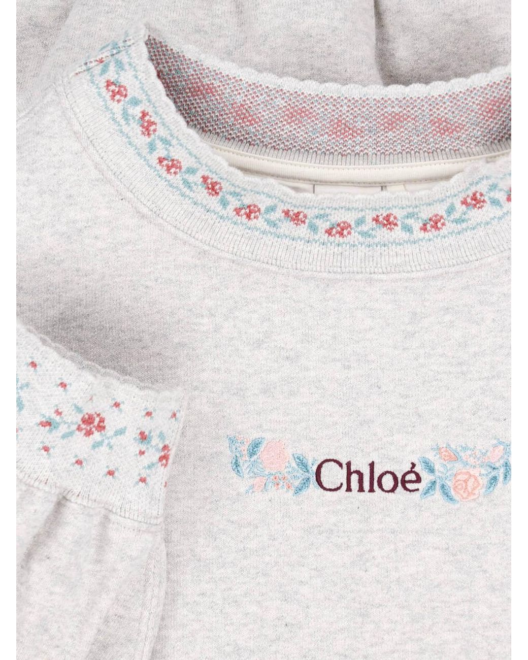 Chloé White Cotton Logo Sweatshirt