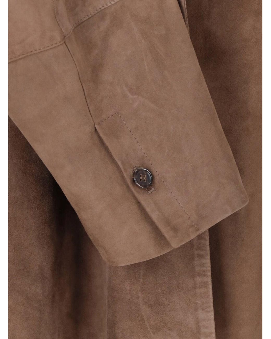 Max Mara Brown Suede Shirt Jacket