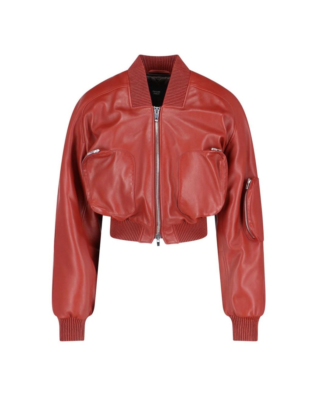 Phoebe Philo Red "Pocket" Bomber Jacket