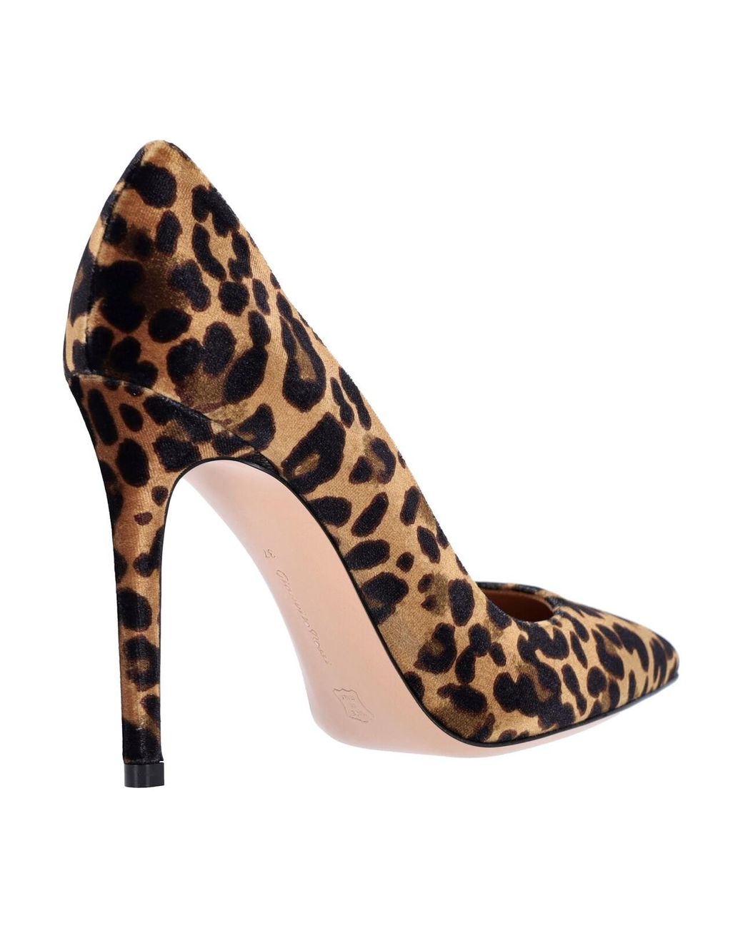 Gianvito Rossi Brown Leopard Print Pointed-Toe Stiletto Pump