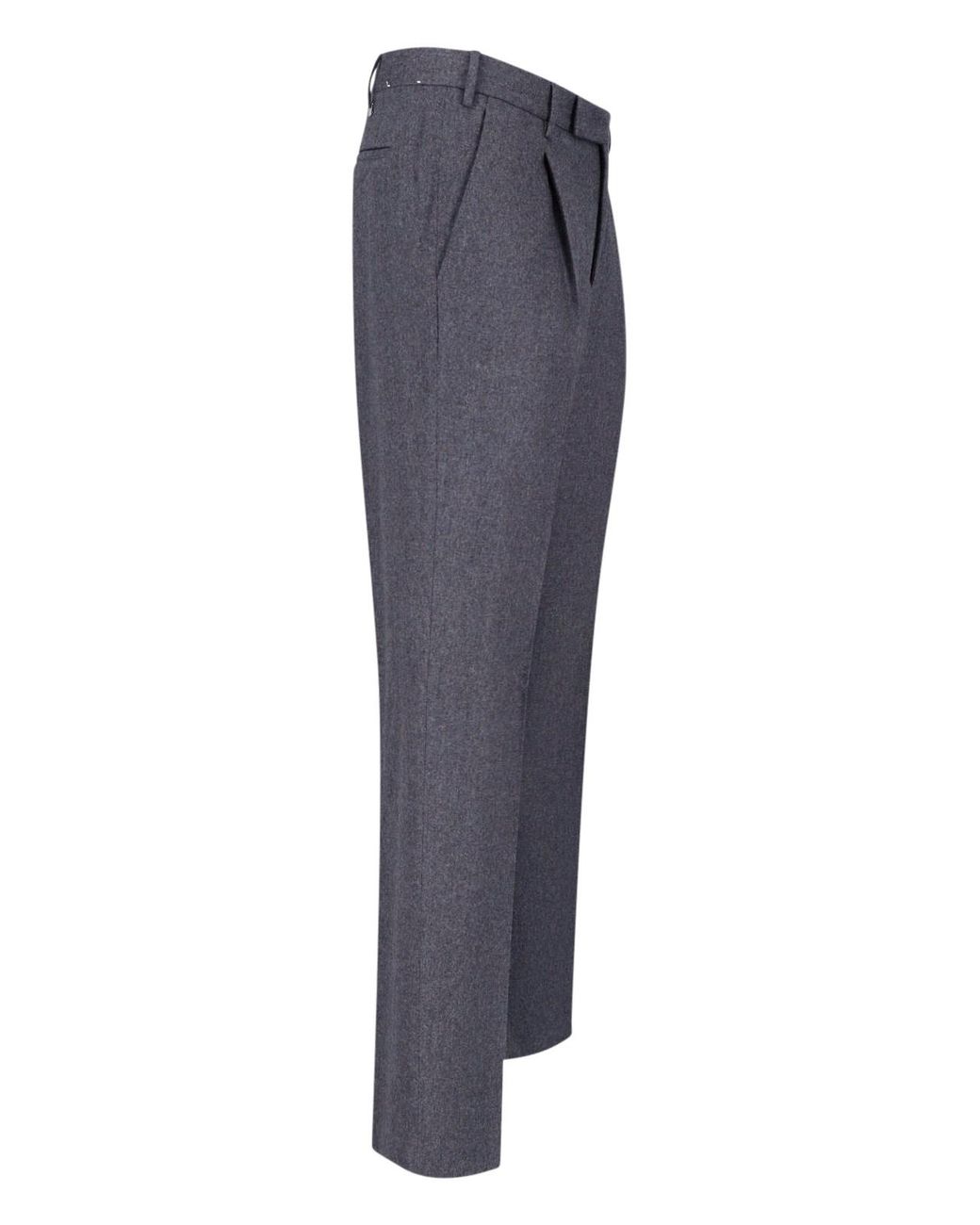 PT Torino Blue Virgin Wool And Cashmere Trousers for men