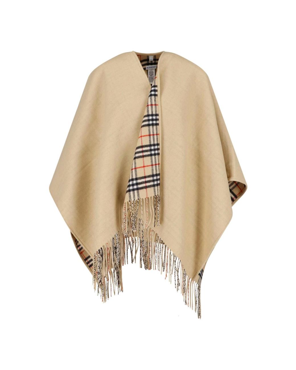 Burberry Natural Reversible Cape "Check"