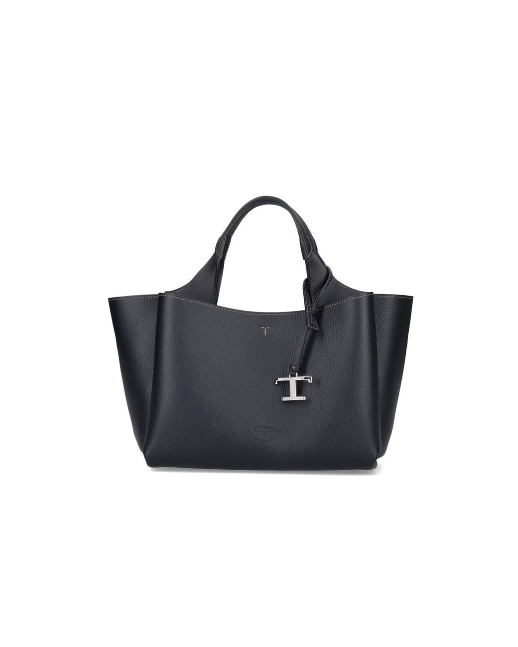 Tod's Blue Logo Plaque Top Handle Bag