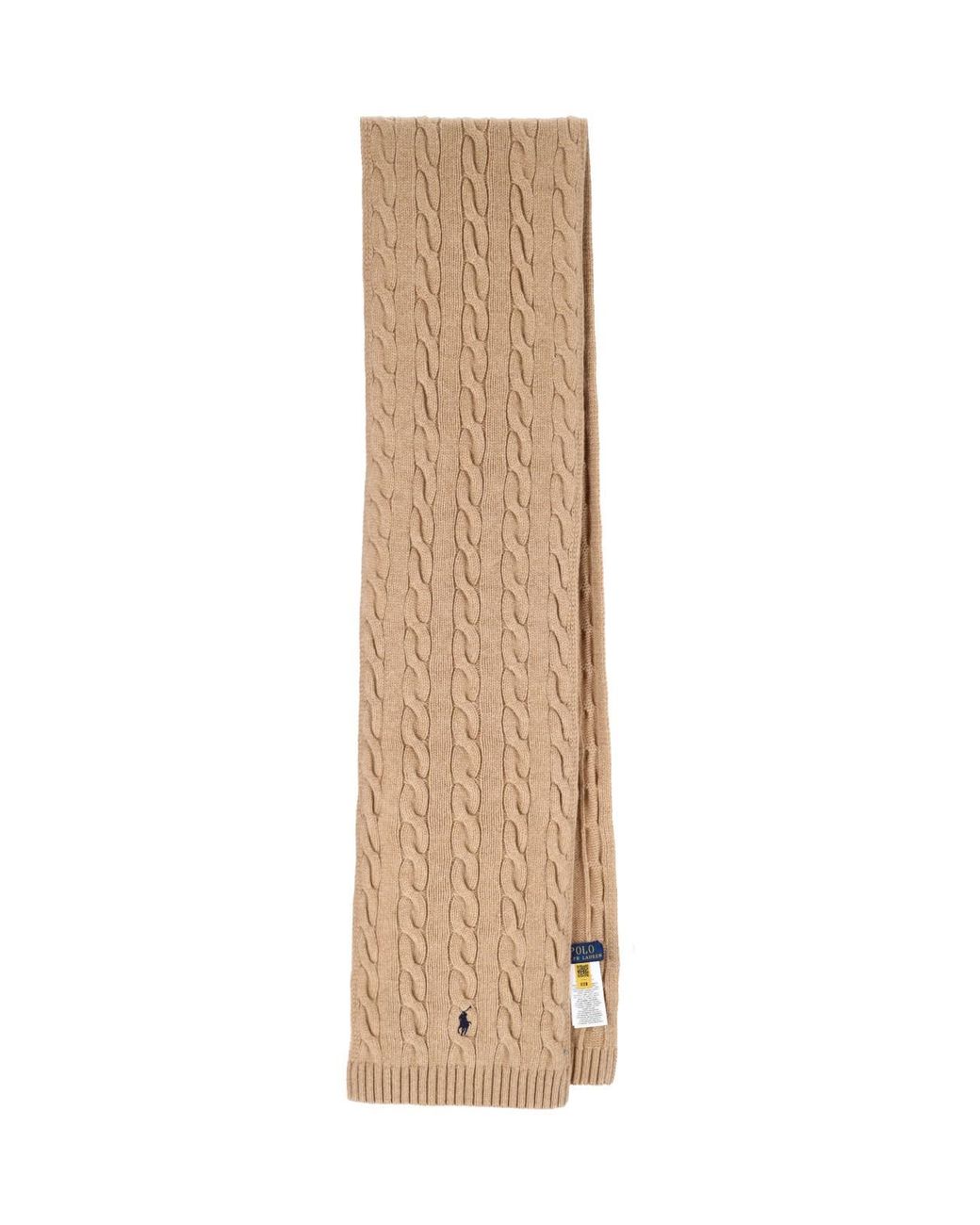 Polo Ralph Lauren Natural Cable-Knit Wool-Cashmere Scarf for men