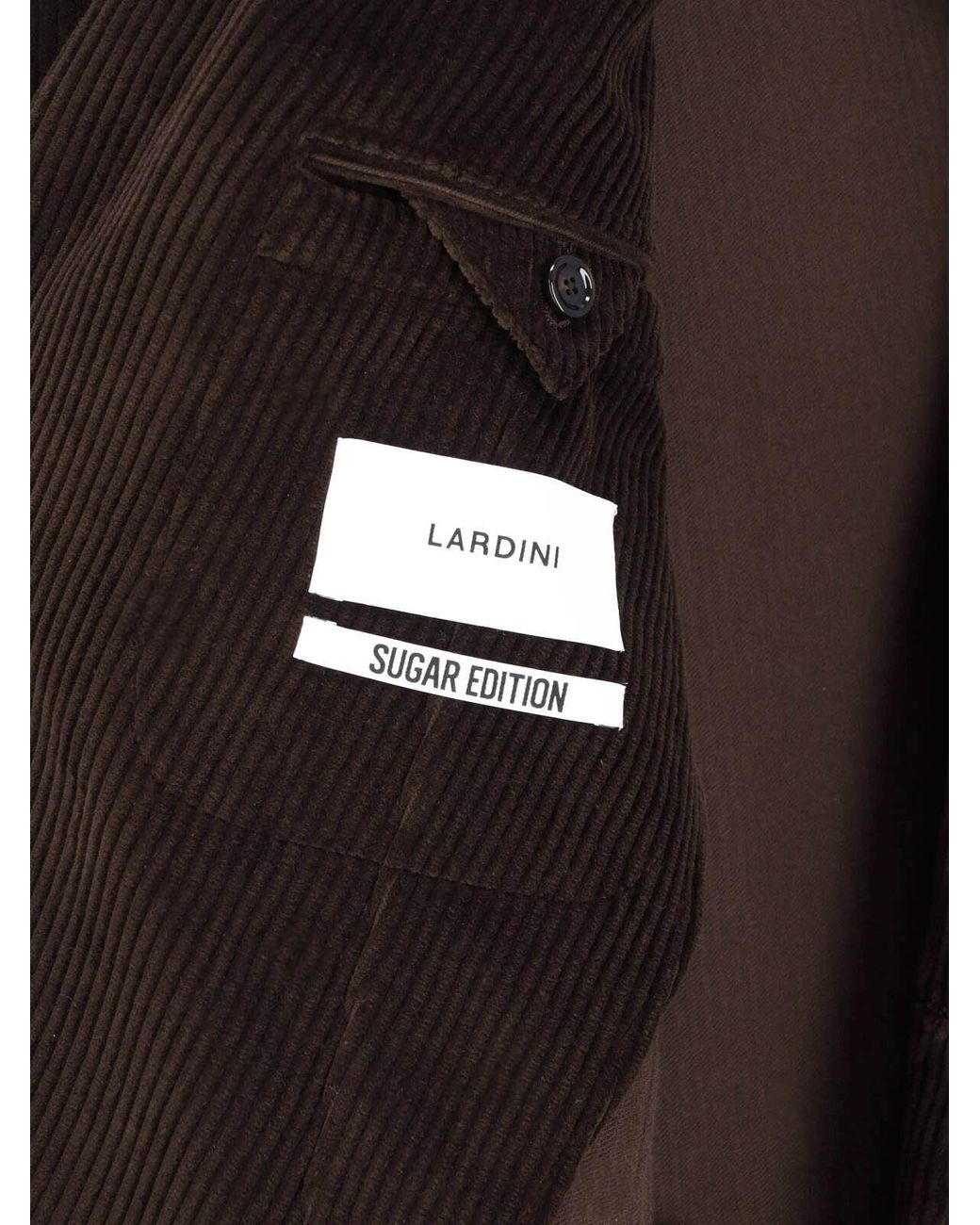 Lardini Black Double-Breasted Velvet Blazer for men