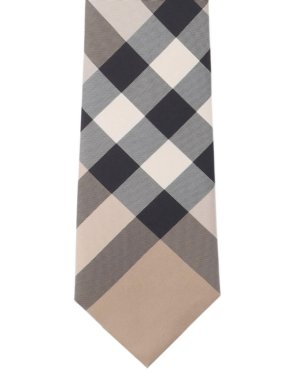 Burberry Tartan Pattern Tie in White for Men Lyst