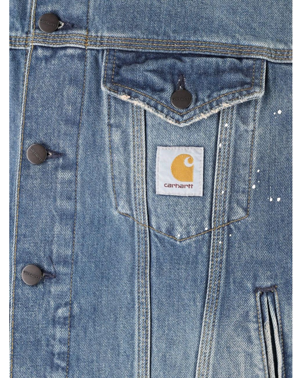 Carhartt Blue Halston Cotton Denim Jacket for men