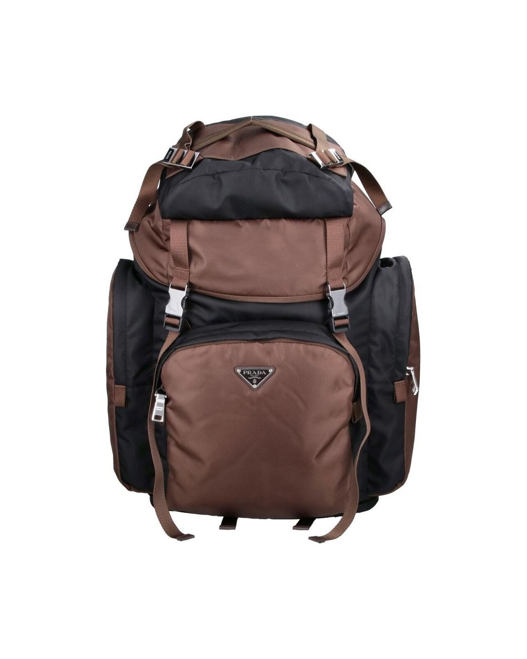 Prada Black Large Backpack Logo for men
