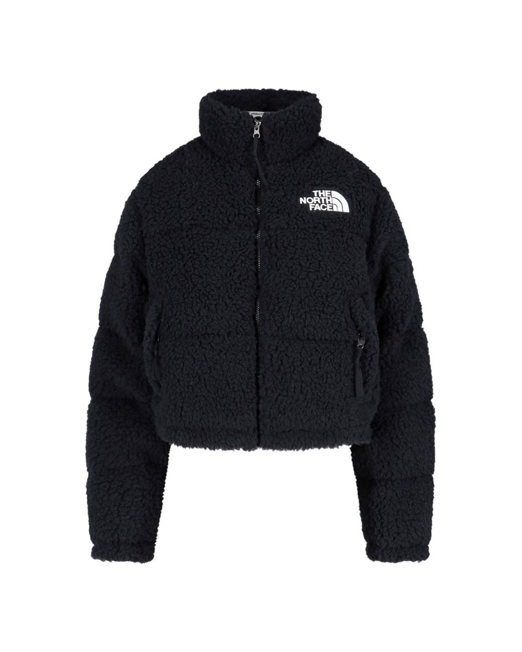 The North Face Shearling Bomber Jacket in Blue | Lyst