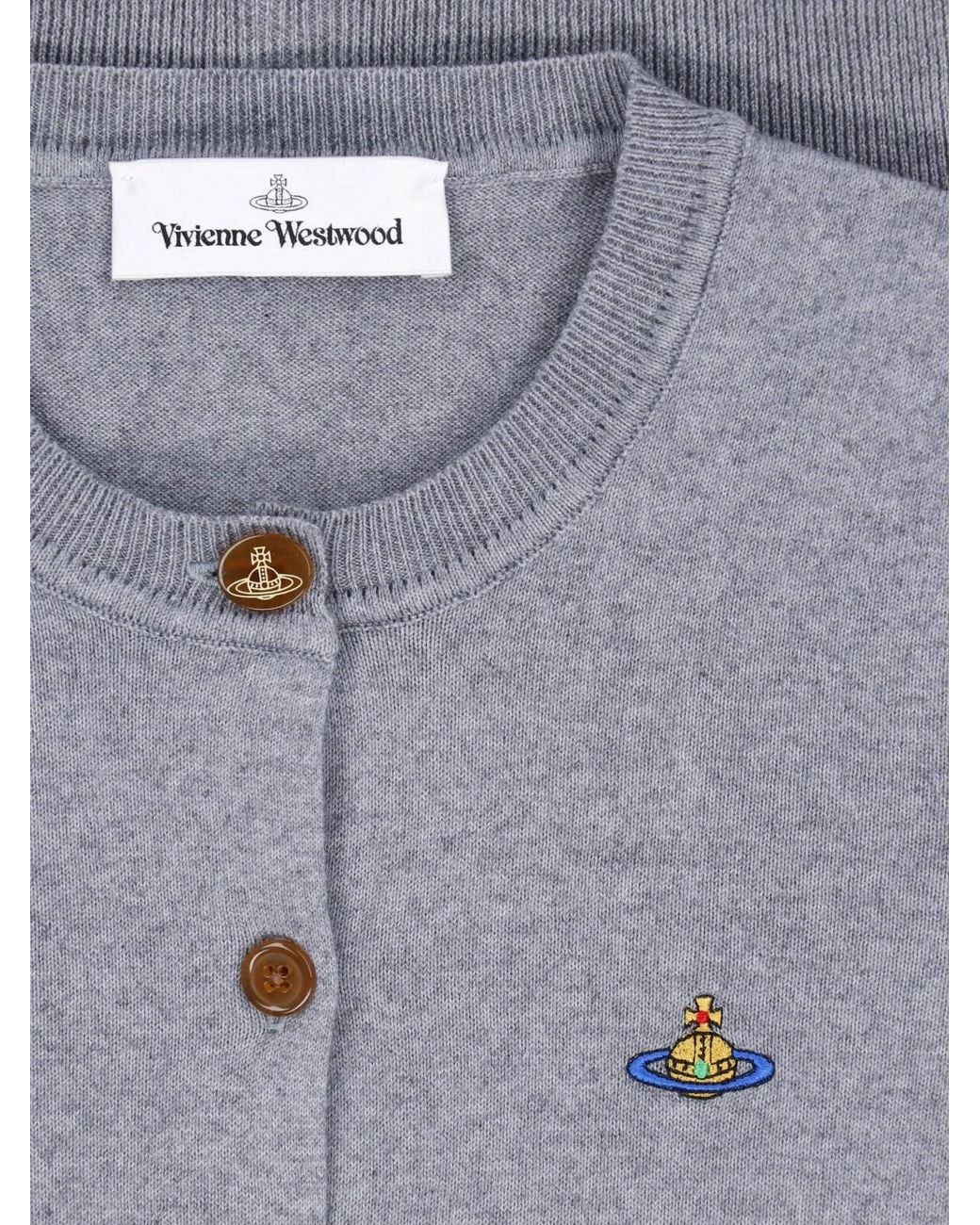 Vivienne Westwood Blue Classic Button-Up Cardigan With Ribbed Hem