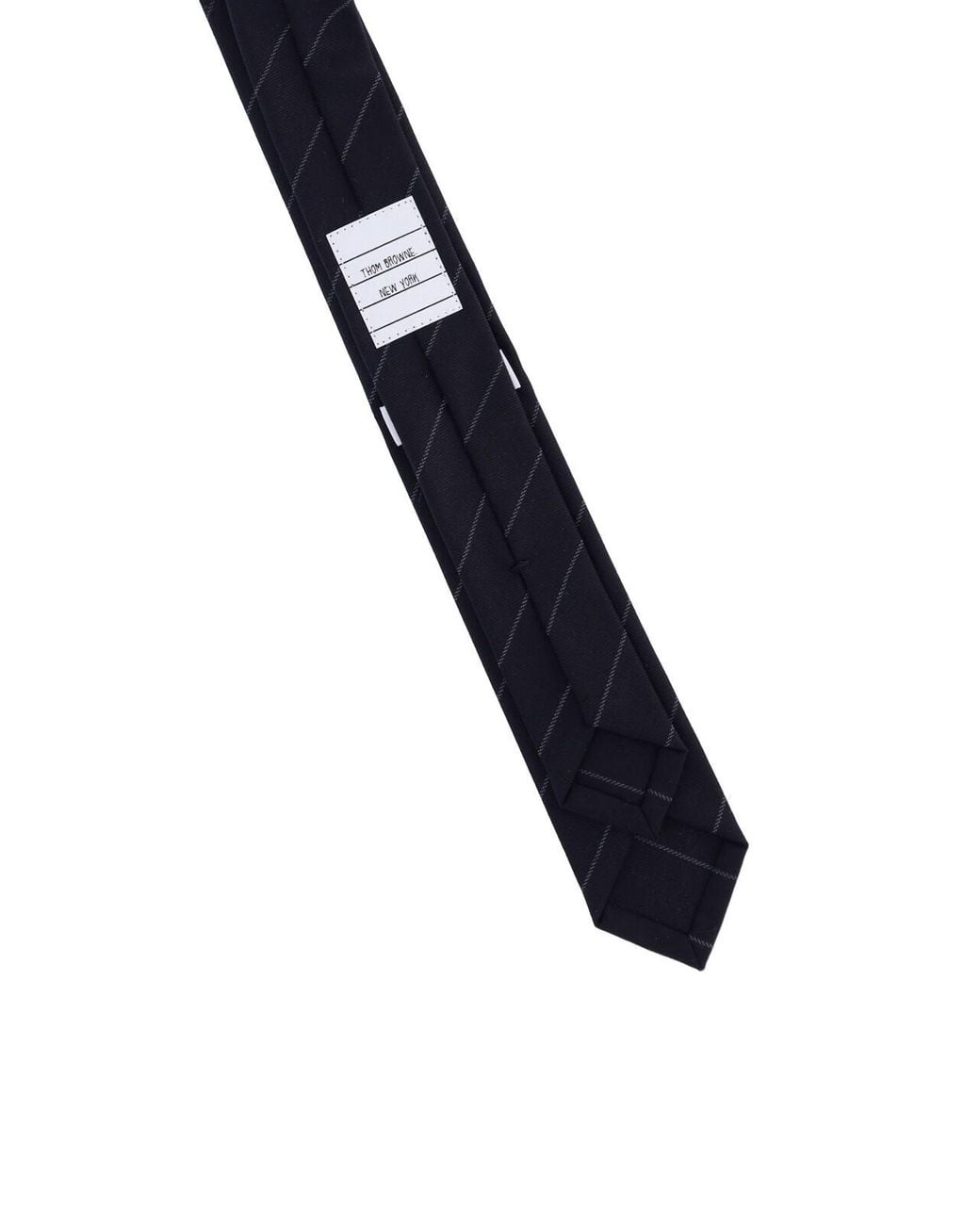 Thom Browne Black Striped Silk Tie for men