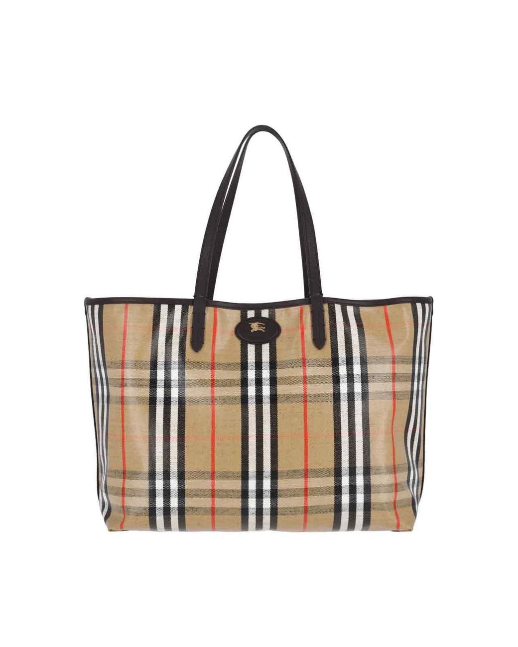 Burberry White Highlands Medium Tote Bag