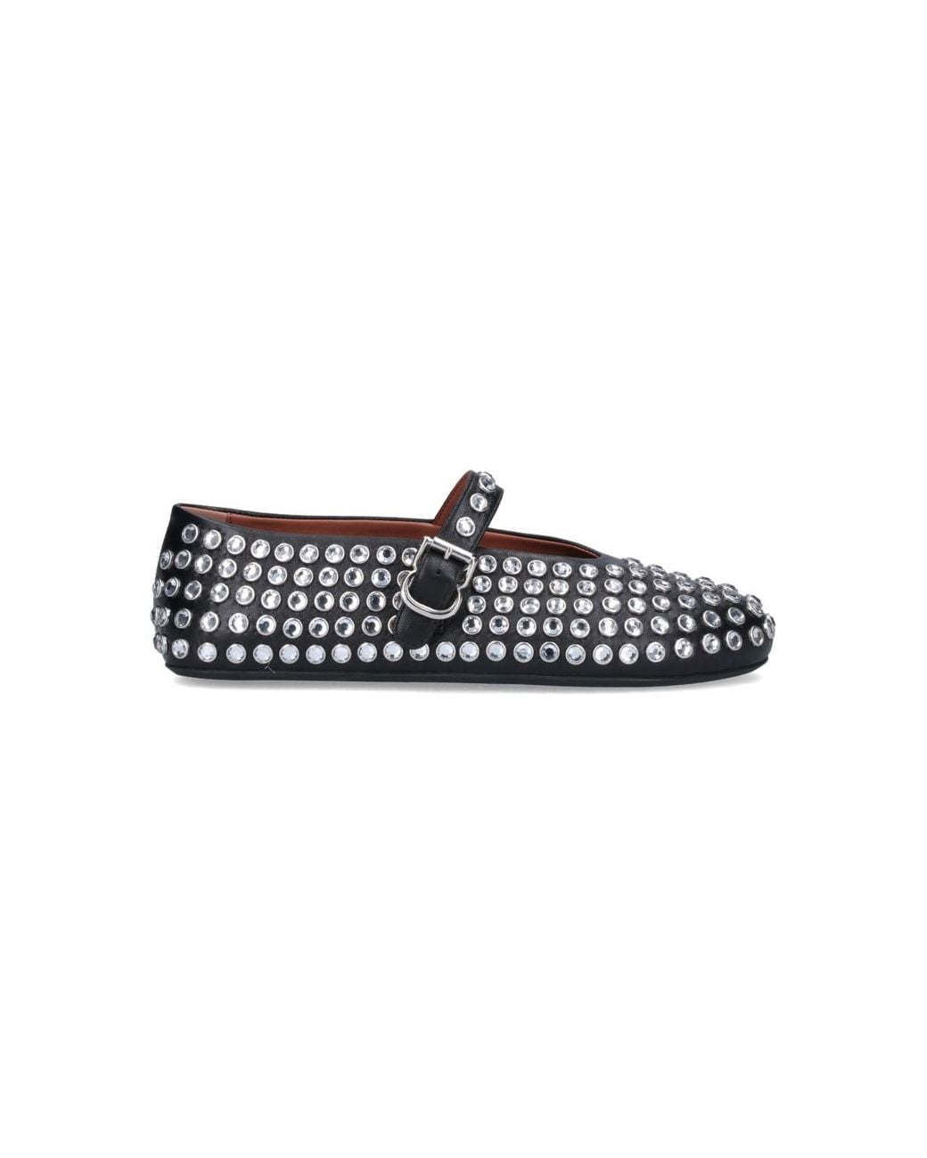 Alaïa Black Strass Ballet Flats