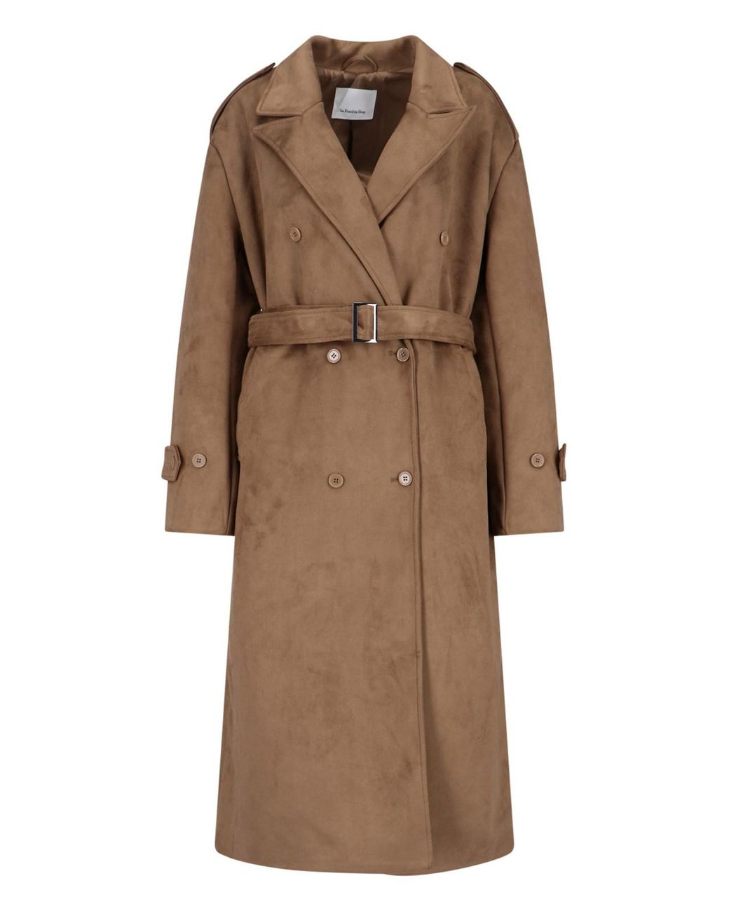 Frankie Shop Brown 'Pembroke' Double-Breasted Trench Coat